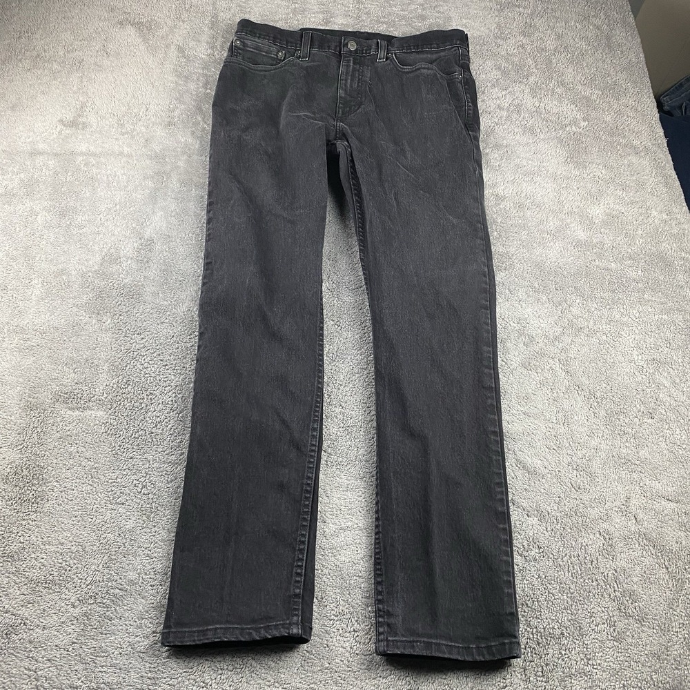 Levis 502 Taper Fit Jeans Mens 32x32 Black Mid Rise
